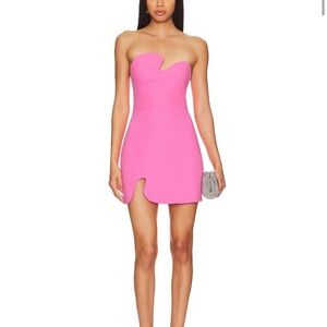 Amanda Uprichard Pink Strapless Mini Dress size M